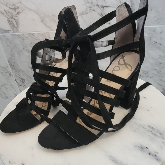 Sam Edelman block heel lace up pumps - Picture 2 of 2